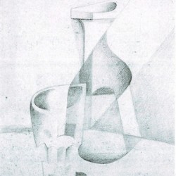 Caraffe and Glass by Juan Gris